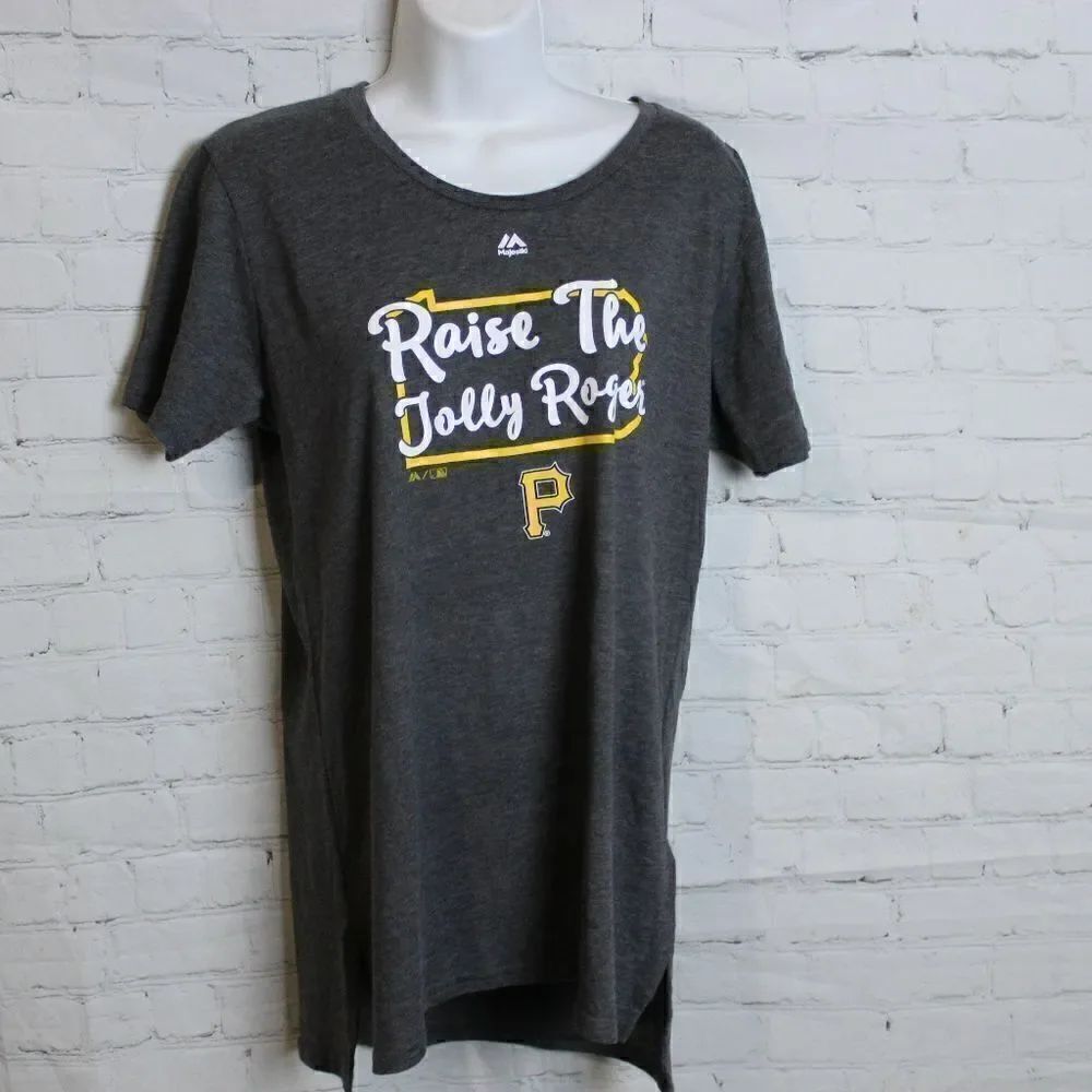 Women's Majestic RAISE THE JOLLY ROGER Tee Small